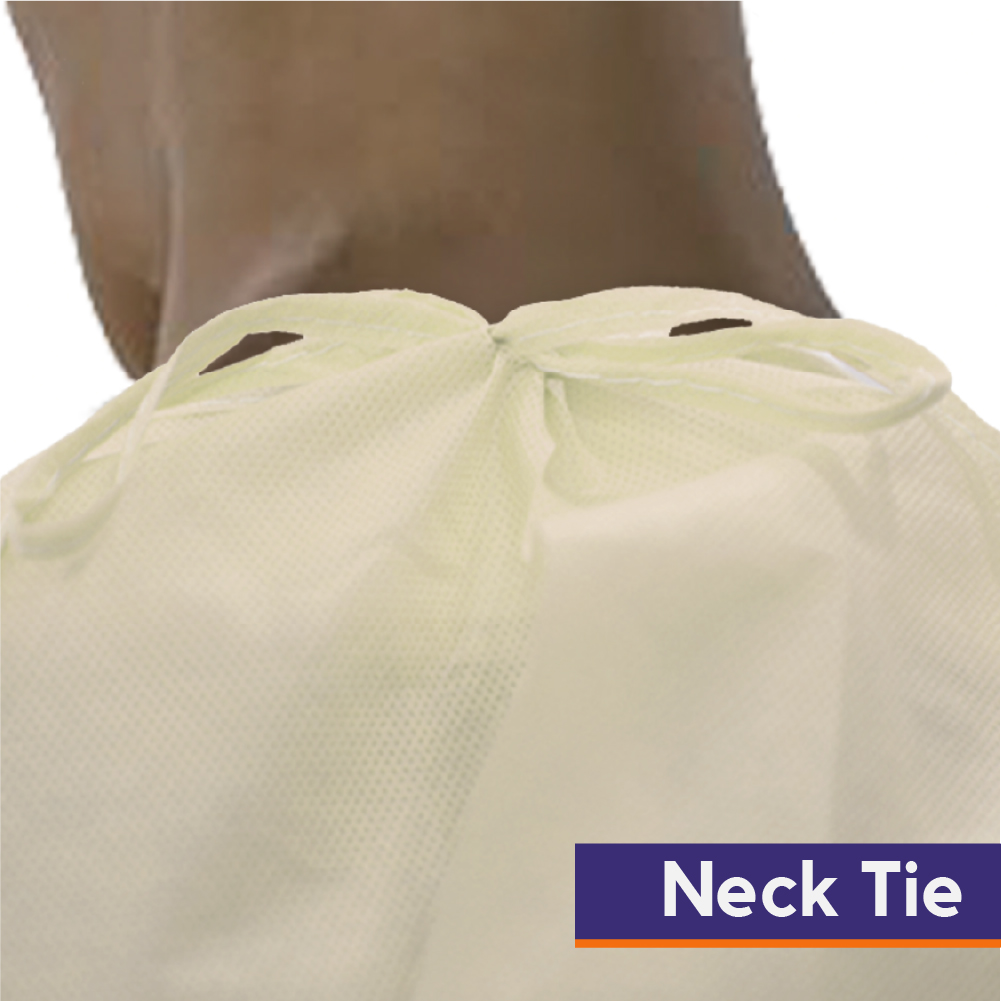 nape-tie-of-mannequin-wearing-clearview-sms-isolation-gown-with-thumb-hooks-yellow