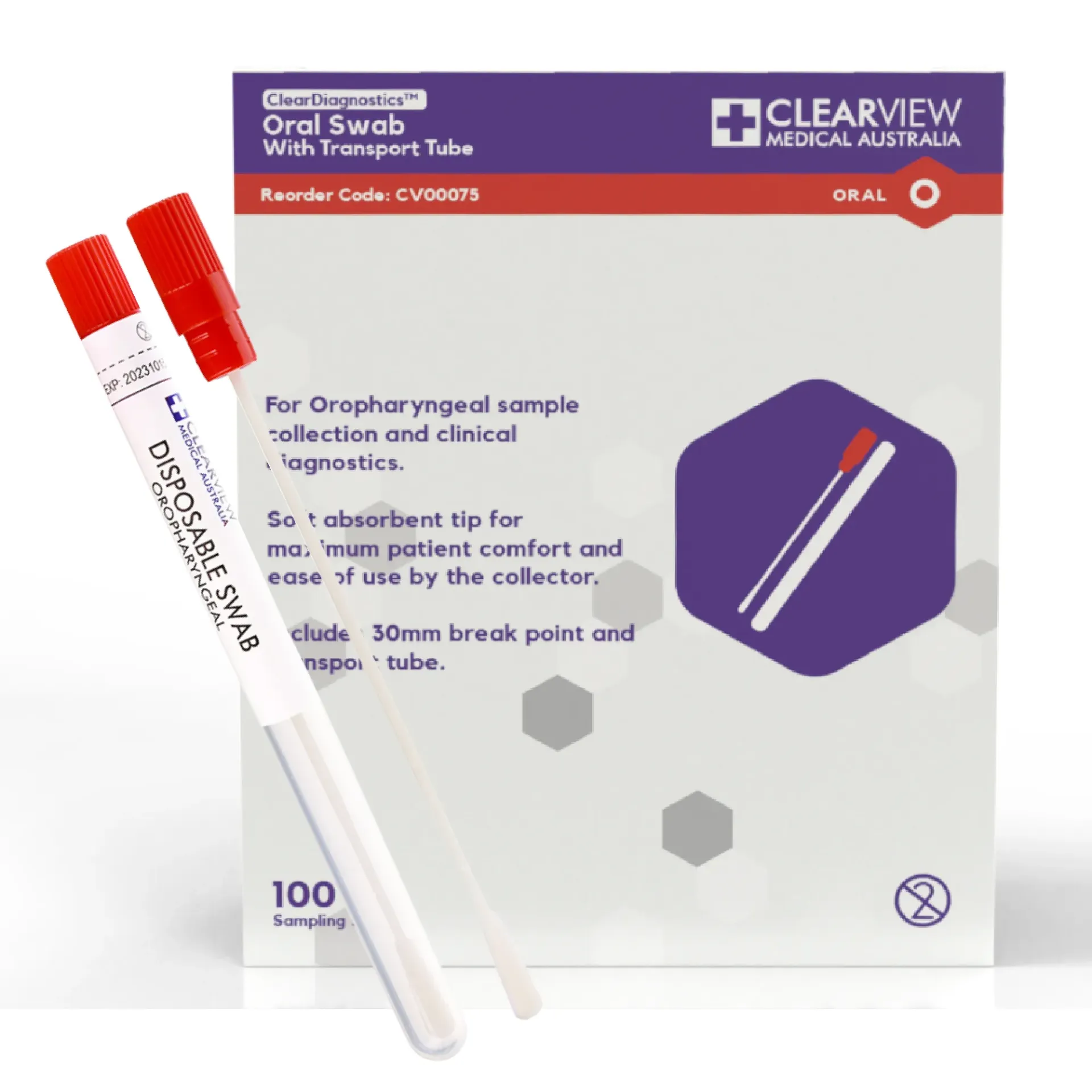 Clearview Oral Swab with Transport Tube