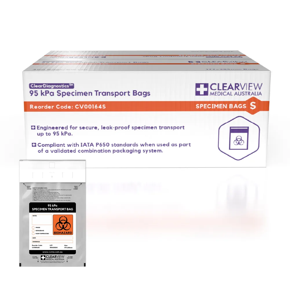Clearview 95 kPa Specimen Transport Bags
