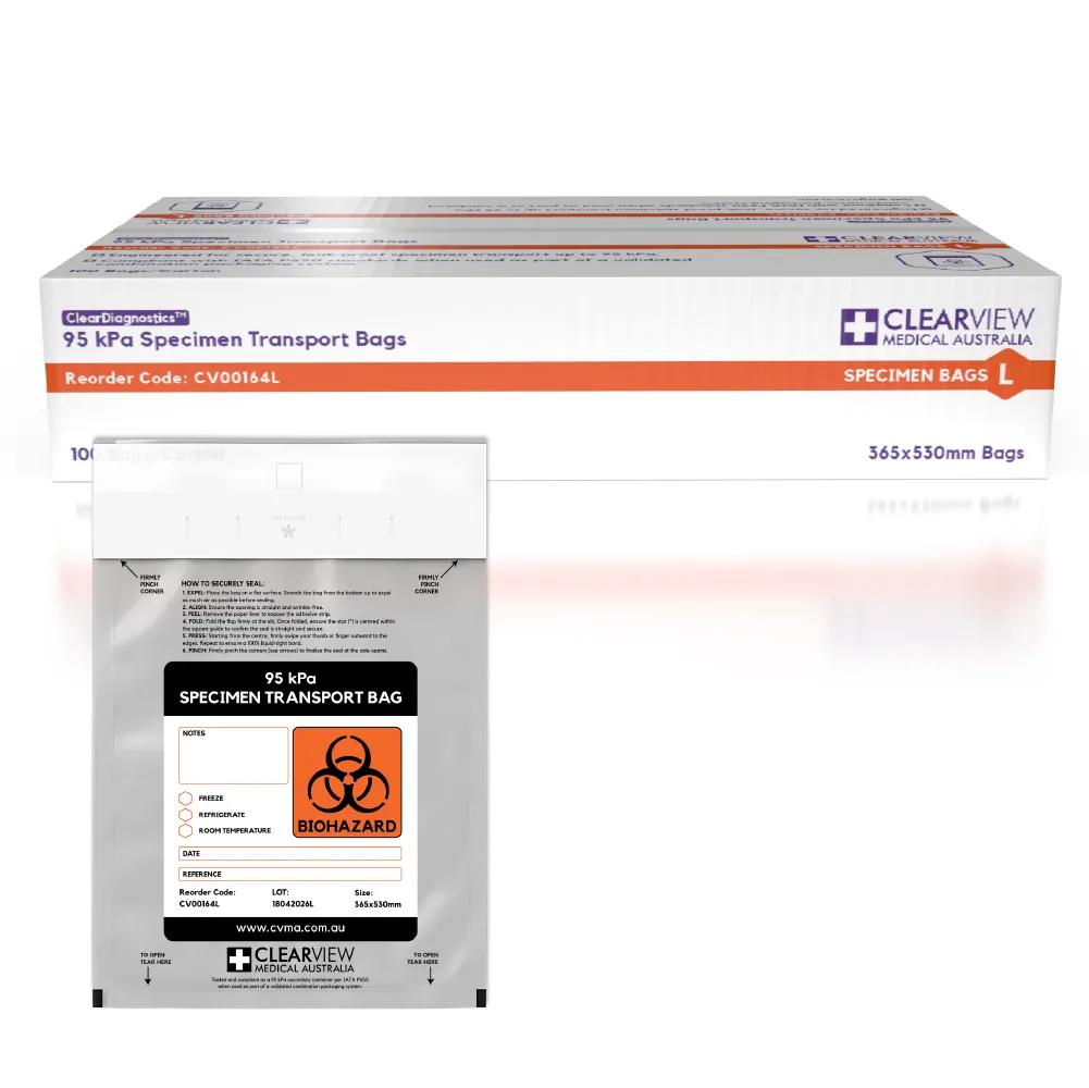 Clearview 95 kPa Specimen Transport Bags