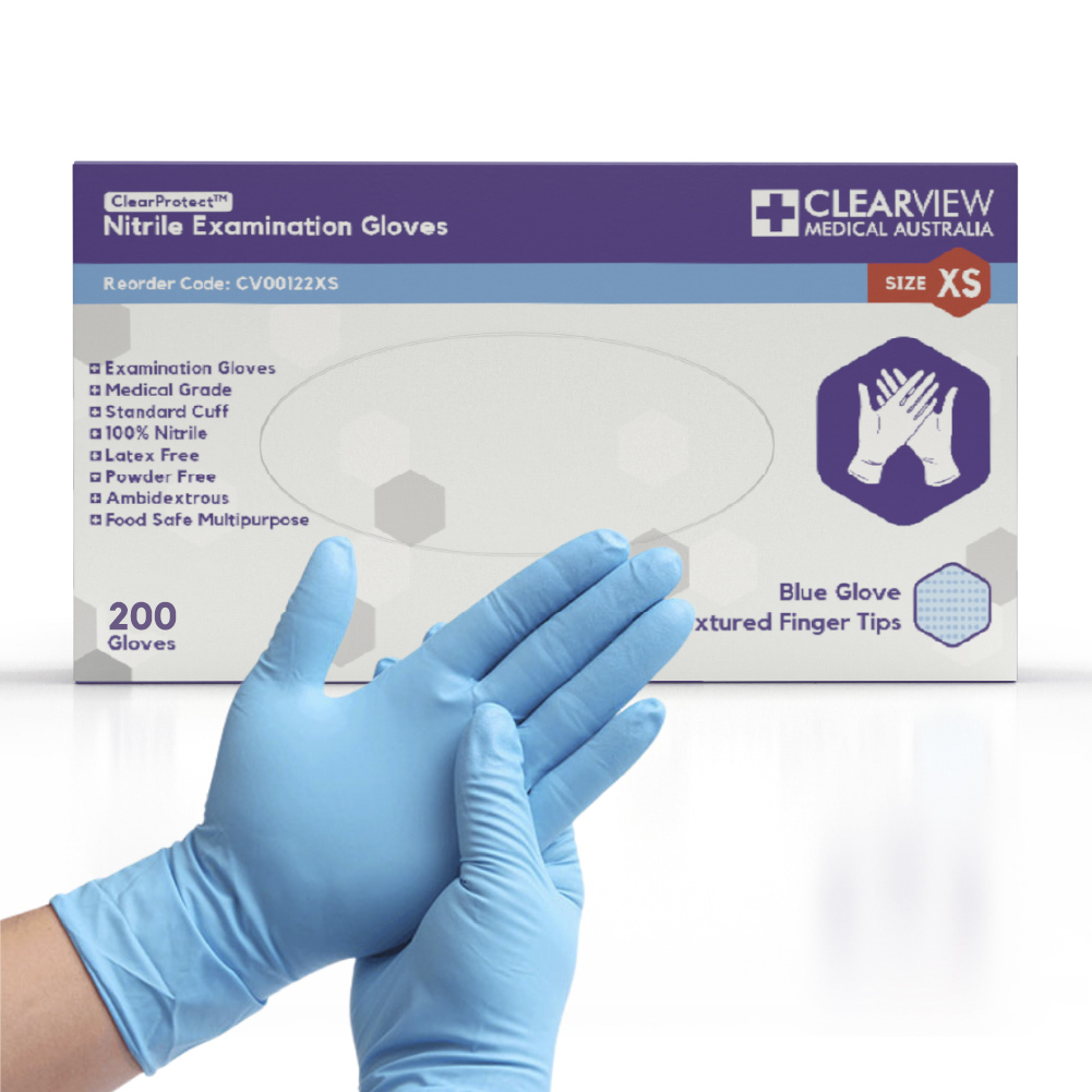 Clearview Nitrile Examination Gloves Box of 200