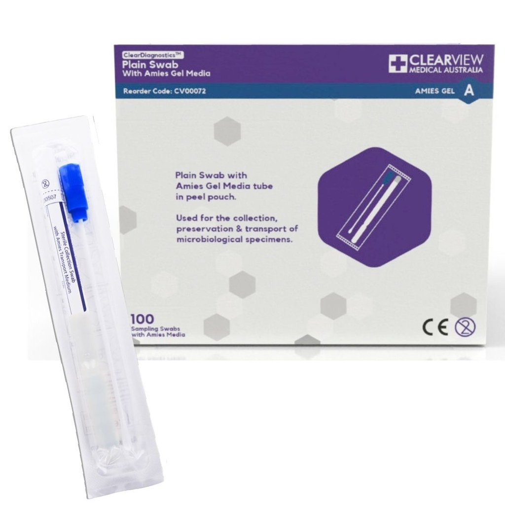 [CV00072] Clearview Plain Swab with Amies Gel Media