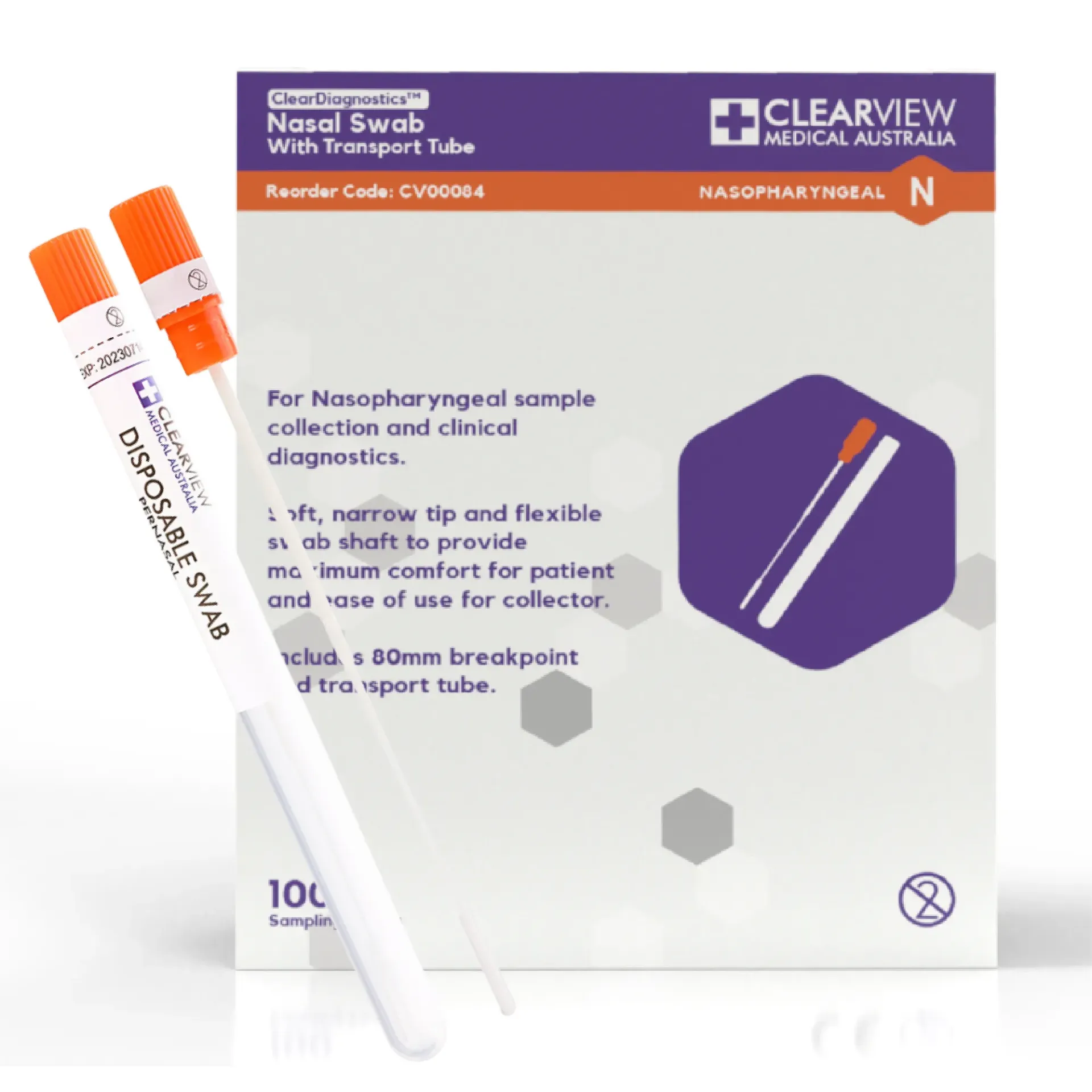 [CV00084] Clearview Pernasal Swab with Transport Tube